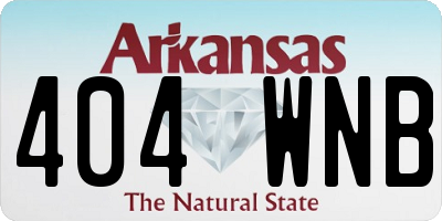 AR license plate 404WNB