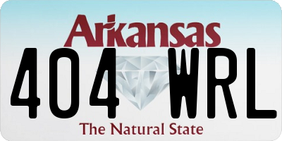AR license plate 404WRL