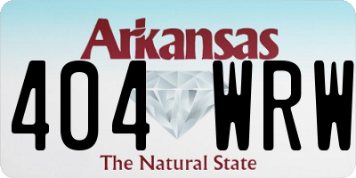 AR license plate 404WRW