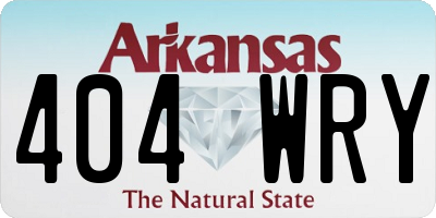 AR license plate 404WRY