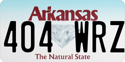 AR license plate 404WRZ