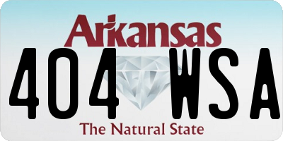 AR license plate 404WSA