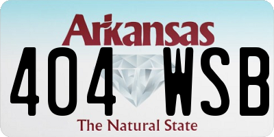 AR license plate 404WSB