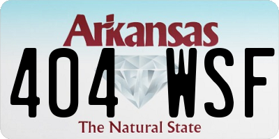 AR license plate 404WSF