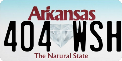 AR license plate 404WSH