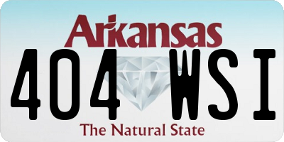 AR license plate 404WSI