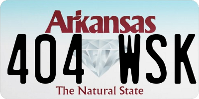 AR license plate 404WSK