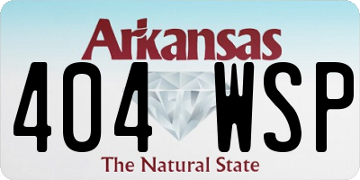 AR license plate 404WSP