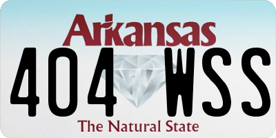 AR license plate 404WSS
