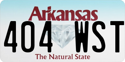 AR license plate 404WST