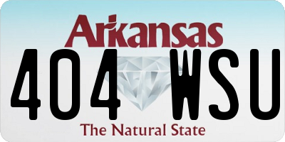 AR license plate 404WSU