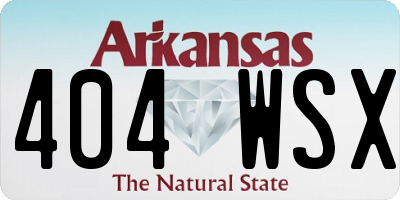 AR license plate 404WSX