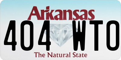 AR license plate 404WTO