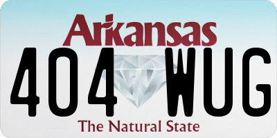 AR license plate 404WUG