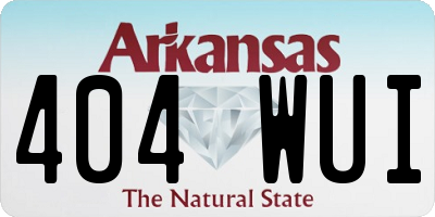 AR license plate 404WUI