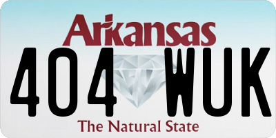 AR license plate 404WUK