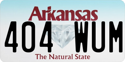 AR license plate 404WUM