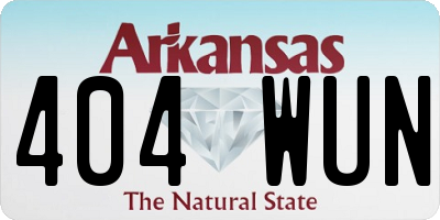 AR license plate 404WUN