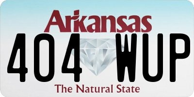 AR license plate 404WUP