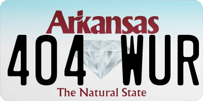 AR license plate 404WUR