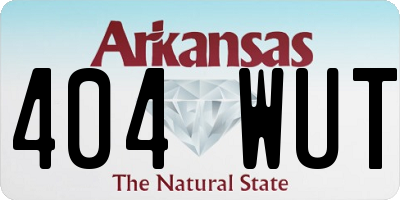 AR license plate 404WUT