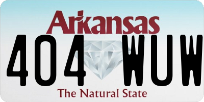 AR license plate 404WUW