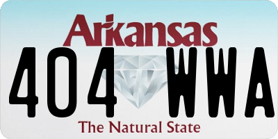 AR license plate 404WWA