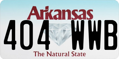 AR license plate 404WWB