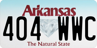 AR license plate 404WWC