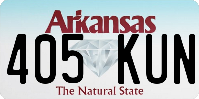 AR license plate 405KUN