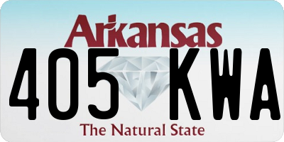 AR license plate 405KWA
