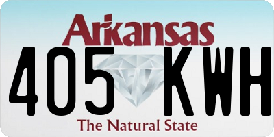 AR license plate 405KWH