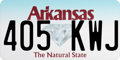 AR license plate 405KWJ