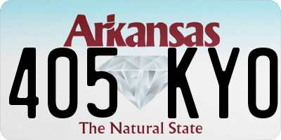AR license plate 405KYO