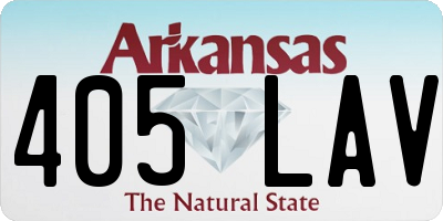 AR license plate 405LAV
