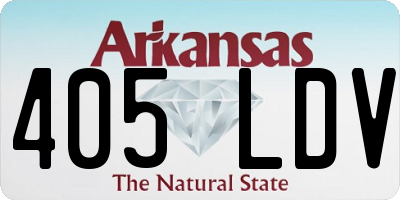 AR license plate 405LDV
