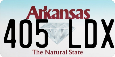 AR license plate 405LDX