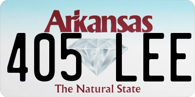 AR license plate 405LEE
