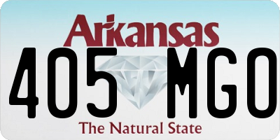 AR license plate 405MGO