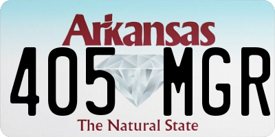 AR license plate 405MGR