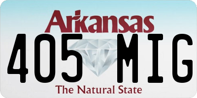 AR license plate 405MIG