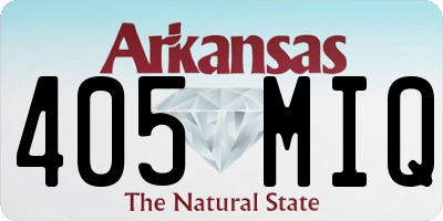 AR license plate 405MIQ