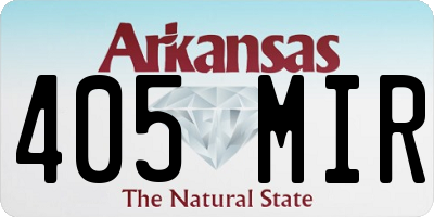 AR license plate 405MIR
