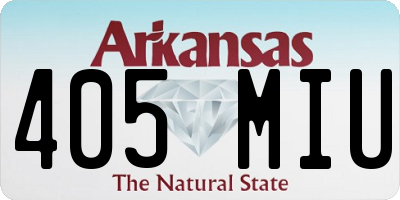 AR license plate 405MIU