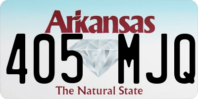 AR license plate 405MJQ