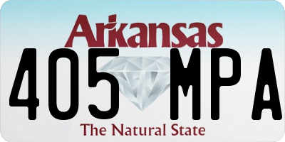 AR license plate 405MPA