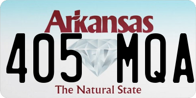 AR license plate 405MQA