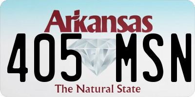 AR license plate 405MSN