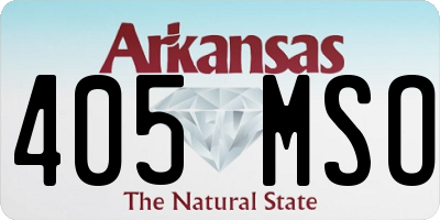 AR license plate 405MSO