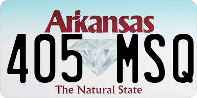 AR license plate 405MSQ